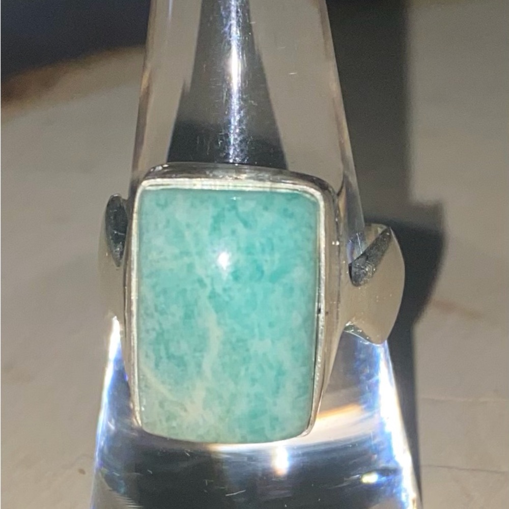 Amazonite Ring set in 925 Sterling Silver (size 9) - Picture 3 of 7